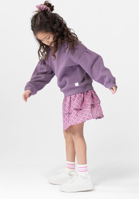 Sissy-Boy - Jupe violette à volants et imprimé
