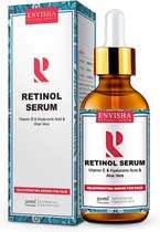 Premium Retinol Serum 2.5% - Met Vitamine E, Hyaluronzuur en Aloe Vera - Bio-vegan - Diervriendelijk - Collageen Stimuleren - Anti Veroudering - Anti Acne -Verkleinen Poriën (30ml)