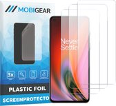 Mobigear Screenprotector geschikt voor OnePlus Nord 2 | Mobigear Screenprotector Folie - Case Friendly (3-Pack)