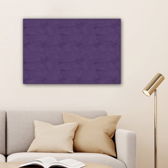 Peinture sur toile Cuir - Violet - Animaux - 150x100 cm - Décoration murale