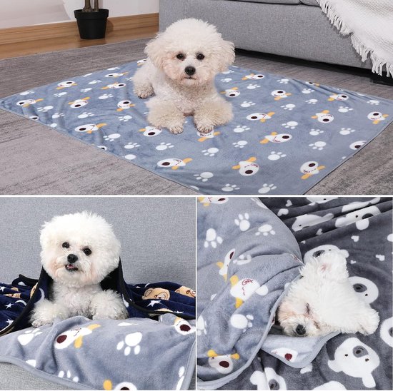 Kerbl Coperta Per Cani Stella 140x100 Cm - Beige Con Stampe Zampe, Per Divano E Viaggi - Foto 9