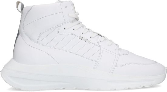 Sacha - Heren - Witte leren hoge sneakers - Maat 44