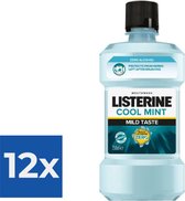 12 x Listerine Mondwater- Alcoholvrij - Cool Mint 250 ml - 3574660649864 - Voordeelverpakking 12 stuks