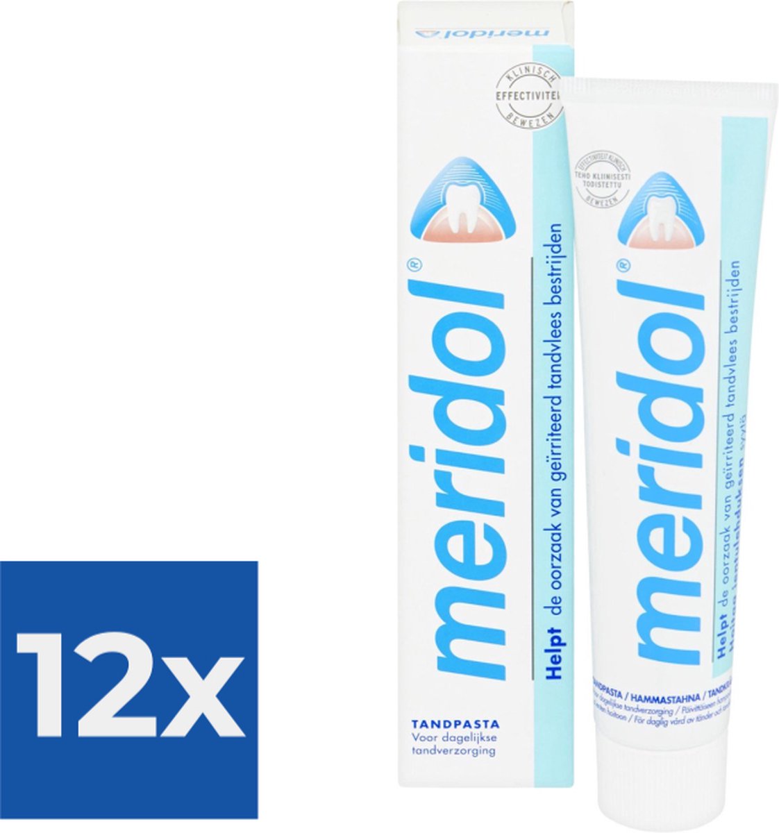 Meridol Tandpasta voor Dagelijkse Tandverzorging 75 ml - Voordeelverpakking 12 stuks