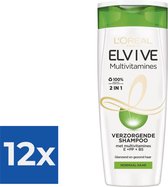 L’Oréal Paris Elvive Multivitamines 2-in-1 - 250 ml - Shampoo - Voordeelverpakking 12 stuks
