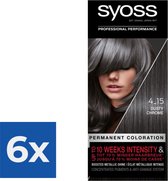 Bol.com SYOSS Color baseline 4-15 Dusty Chrome haarverf - 1 stuk - Voordeelverpakking 6 stuks aanbieding
