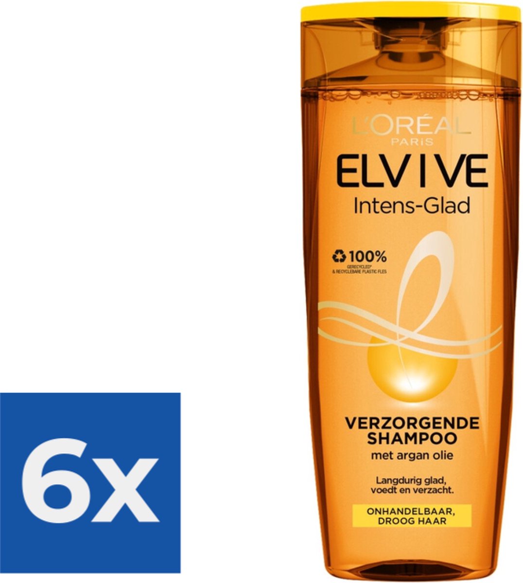 L Oréal Paris Elvive Intens Glad Shampoo 250 ml Voordeelverpakking 6 stuks