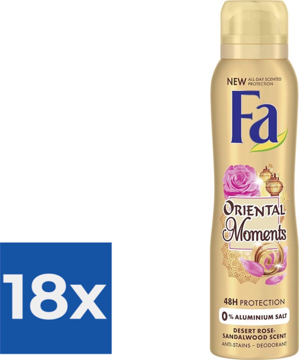Goedkoopste Fa Oriental Moments Deodorant Spray 150ml - Voordeelverpakking 18 stuks