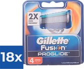 Gillette Fusion ProGlide Scheermesjes - 4 Stuks - Voordeelverpakking 18 stuks