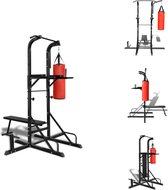 vidaXL Fitnessapparaat - Multifunctioneel Sit-Up bankje met Boksbal - 182 x 125 x 218 cm - Max - 100 kg - Halterbank
