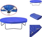 vidaXL Housse de trampoline - Bleu foncé - 335 cm de diamètre - Résistante à l'eau - Avec trous de drainage - Durable et résistante à l'usure - Housse de protection pour trampoline