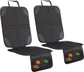 Set van 2 autostoelbeschermers met dikke vulling, bescherming voor autostoelen, beschermkussen van leer of stoffen bekleding van auto's