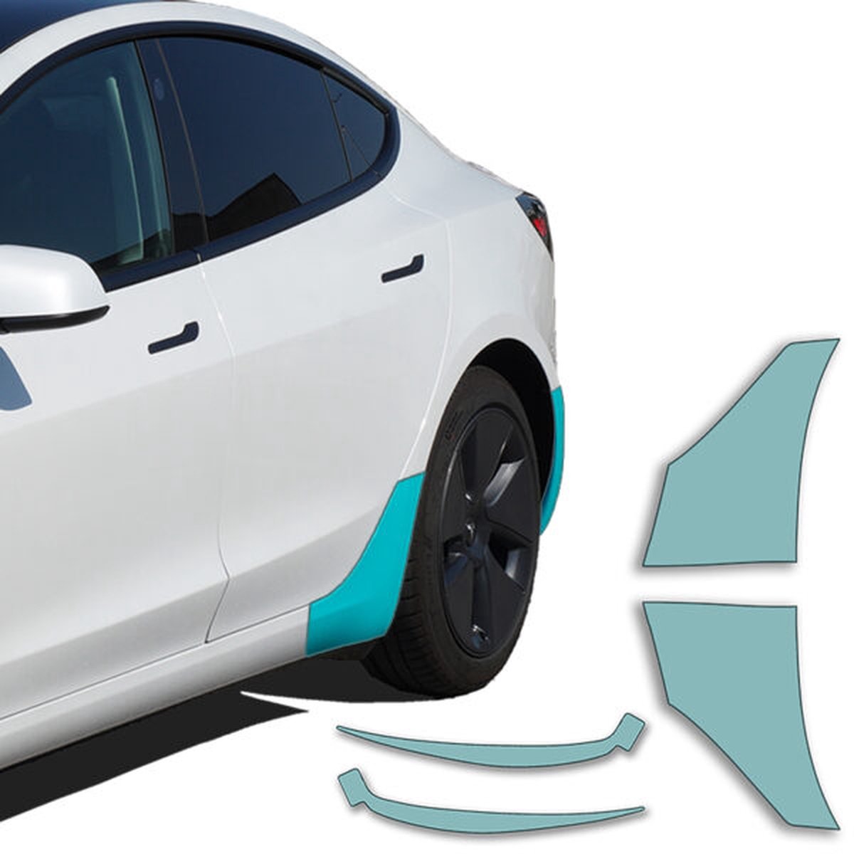Tesla Model 3 Sideskirt Beschermingsset - Premium PPF Lakbescherming - Exterieur Accessoires Nederland België