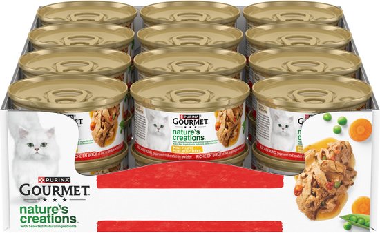 Gourmet Nature's Creations - Kattenvoer Natvoer - Rund - 24 x 85 g
