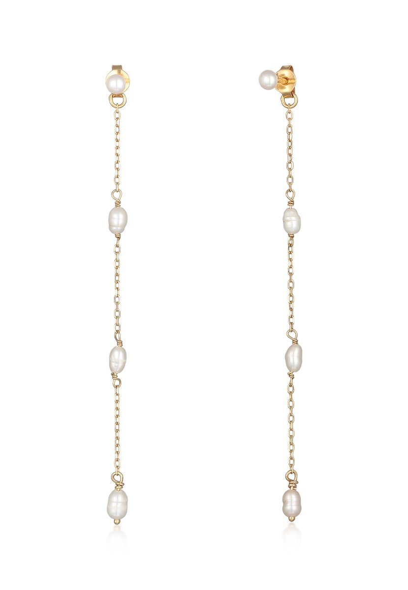 Elli PREMIUM - Oorbellen - Elli PREMIUM Oorhangers Dames Elegant met Zoetwater Gekweekte Parels in 925 sterling zilver - Dames