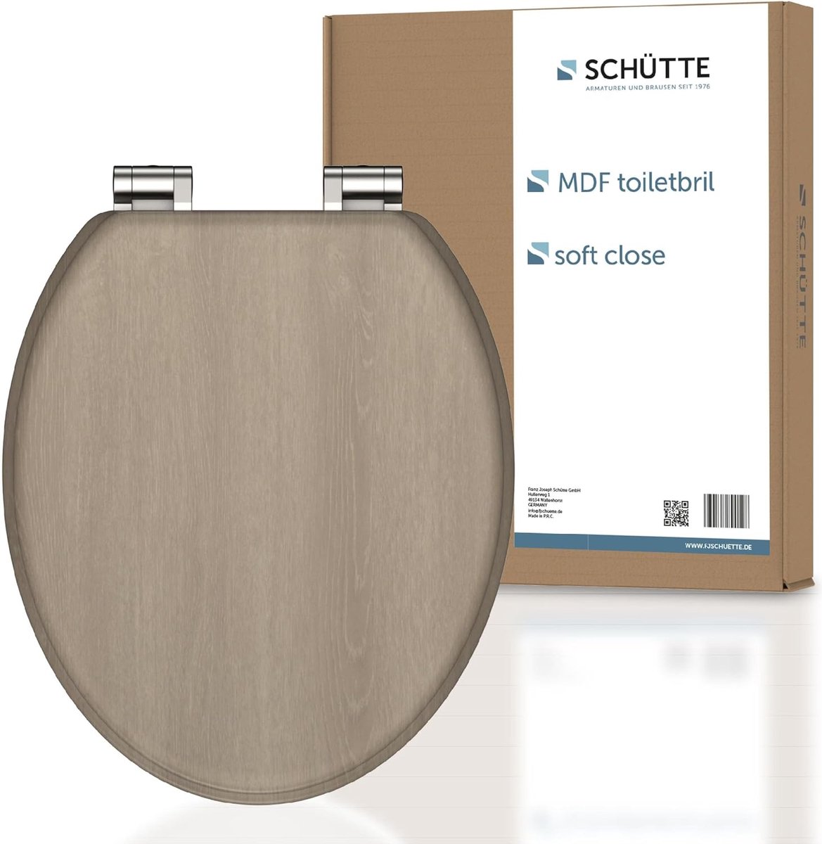Toiletbril met deksel - Houten toiletzitting - Comfort in badkamer - Zacht sluitend mechanisme - 175 kg belasting - Houtkleurig