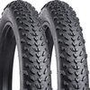 Set 2stuks 20” FatBike Noppen Buitenbanden 20 x 4.0 inch ERTRO 100-406 20x4.0 Fat bike banden 20inch Offroad Enduro Noppen profiel - Ouxi – Knaap – Phatfour – Super73 - Zwart