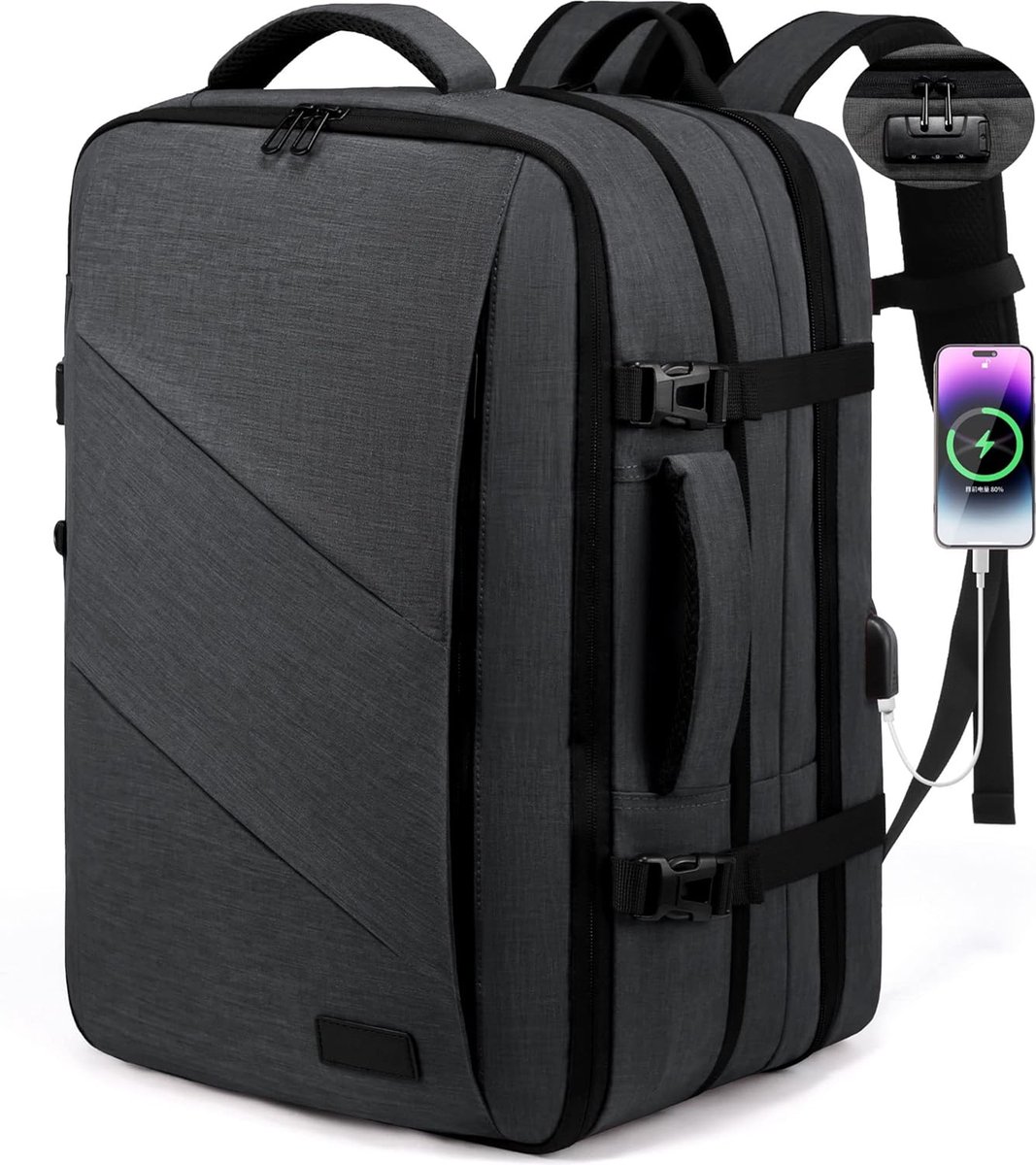 Rugzak, handbagage, vliegtuig, reisrugzak, handbagage, handbagage ...