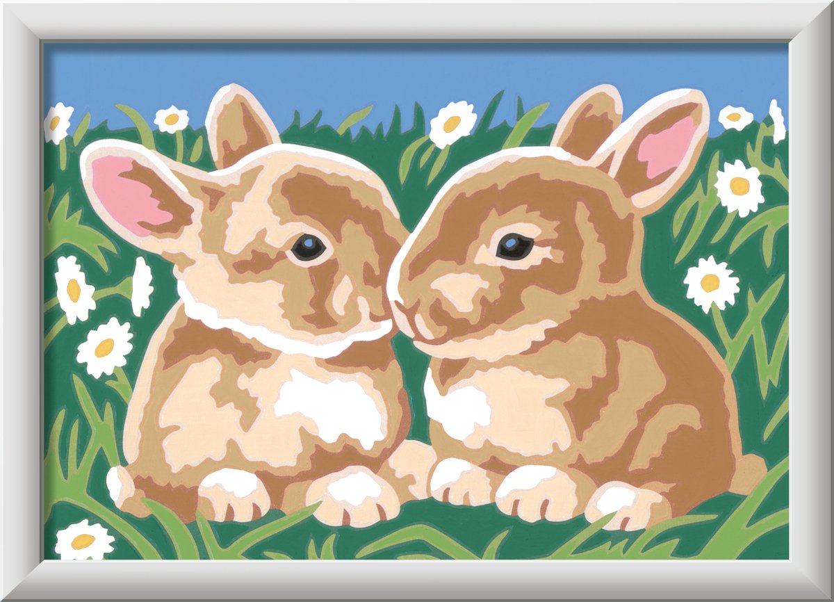 Ravensburger CreArt Fluffy Bunnies - Schilderen op nummer voor kinderen — afbeelding 3