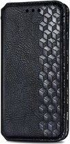 Hoesje geschikt voor Samsung Galaxy S24 Ultra - Bookcase - Pasjeshouder - Portemonnee - Diamantpatroon - Kunstleer - Zwart