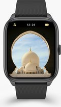 iQibla Smartwatch M1 (Zwart) | Koran Luisteren, Gebedstijden, & Gezondheidsmonitoring - Technologie voor Moslims