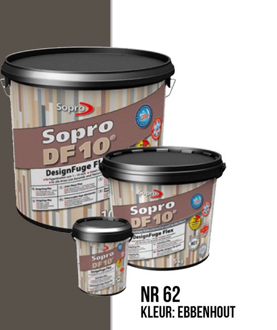 Voegmortel Sopro DF 10 Flexibel ebbenhout nr. 62 1kg - Sopro