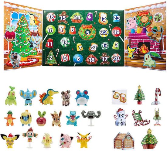 Pokemon Multi Adventskalender 24 Stukken Veelkleurig