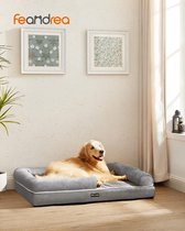 Hondenkussen - Hondenmand - Hondenbed - Hondenmanden - Honden kussen - Hondenkussens - Hondenmatras - Orthopedisch hondenkussen - Orthopedische hondenmand - 4.1 kg - Pluch - Grijs - 106 x 80 x 25 cm