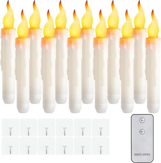 Sequpr LED Kaarsen Beige, Vlamloze Kaarsen, Batterij Aangedreven