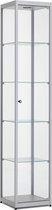 ABC Kantoormeubelen vitrinekast 200x80x40cm haaks aluminium profiel met plafondverlichting