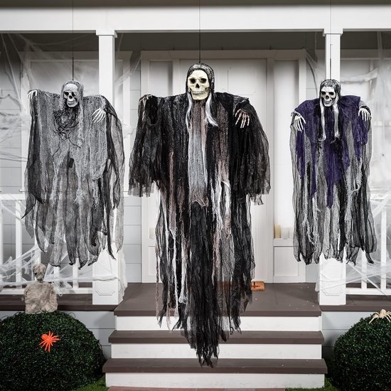 JOYIN Lot de 2 squelettes d'halloween de 61 cm - Squelettes posables du Corps Entier - Os Humains en Plastique avec articulations Mobiles pour décorations effrayantes d'intérieur et d'extérieur JOYIN Lot de 2 squelettes d'halloween de 61 cm - Squelettes posables du Corps Entier - Os Humains en Plastique avec articulations Mobiles pour décorations effrayantes d'intérieur et d'extérieur