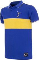 COPA - Maradona X COPA Boca Embroidery Polo Shirt - L - Blauw; Geel