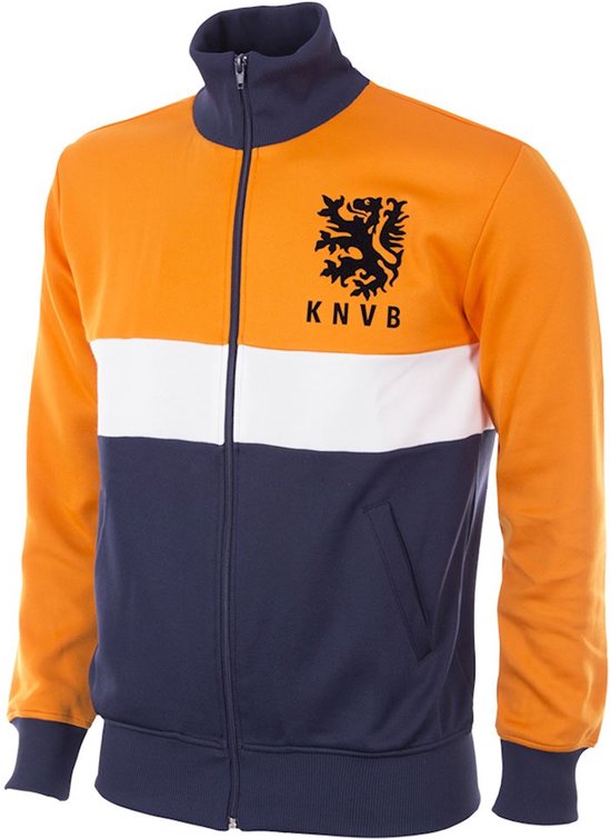 Foto: Copa nederland 1983 retro voetbal jack xl oranje blauw