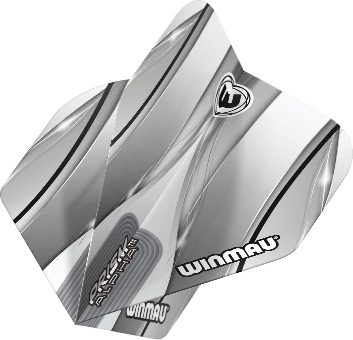 WINMAU - Prism Alpha Wit en Zwart dart vluchten - 1 sets per pakket (3 dartvluchten in totaal)