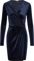 Donkerblauwe fluwelen korte jurk Madena - mbyM