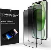 Protecteur d'écran Umbrella Glass® Privacy+ UltraGuard - Convient pour iPhone 15 - 15 Pro