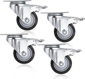 Heavy Duty Casters / Trolley Wheels for Furniture - Rubber Heavy Duty Wheels - Heavy Duty Castors / Transport Wheels 544 k