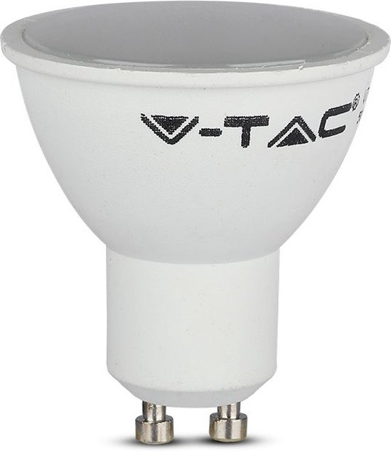 4.5W LED-spot - GU10-lamp met melkglasafdekking - 110° lens - Wit 6500K (Verpakking van 3)