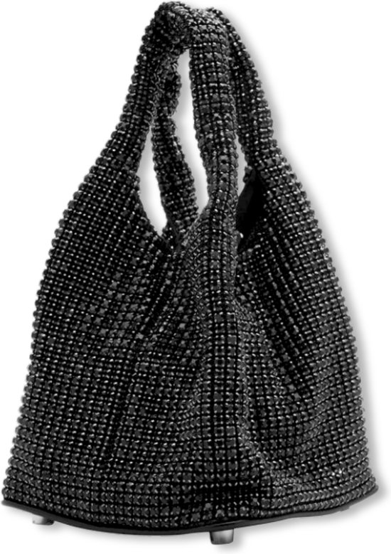 Zatthu Jewelry - T23FW029 Sac à main Alain avec cristaux noir