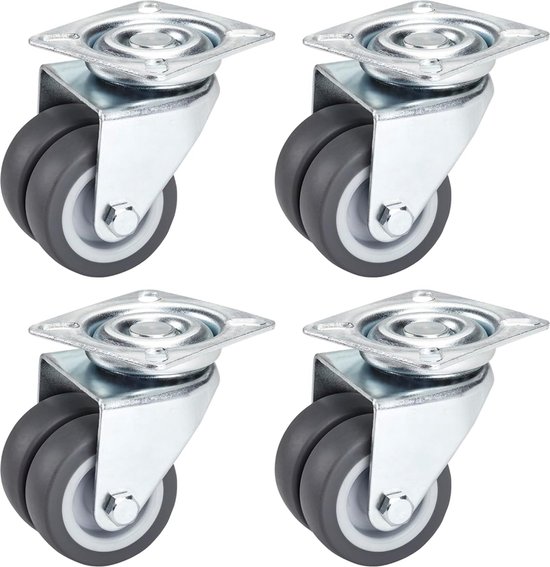 Blickle LMDA-POA 75G Roulette Double Pivotante – Diam. 75 Mm, Charge Max 100 Kg, Polyamide Robuste Et Silencieuse