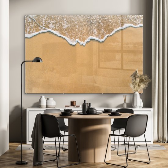 MuchoWow® Peinture sur verre 180x120 cm - Peinture sur verre acrylique - Plage - Été - Mer - Photo sur verre - Peintures