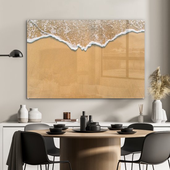 MuchoWow® Peinture sur verre 120x80 cm - Peinture sur verre acrylique - Plage - Été - Mer - Photo sur verre - Peintures