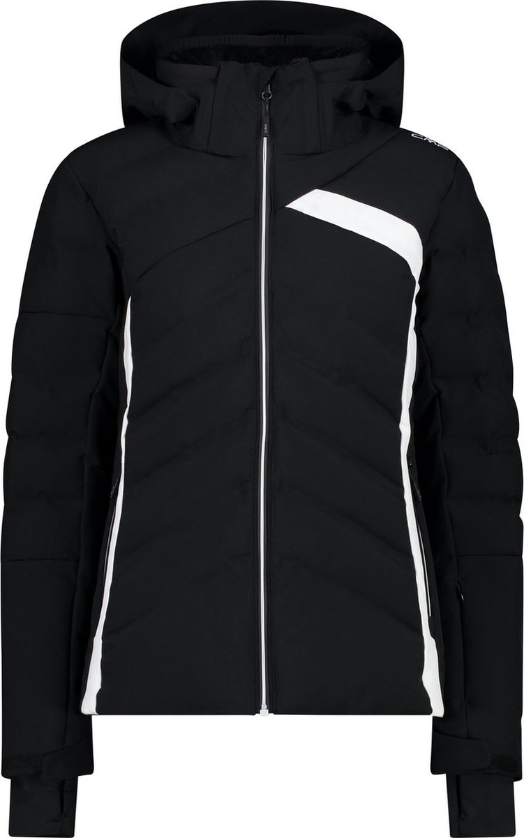 CMP Woman Jacket Zip Hood Nero Wintersport Jassen Ski Jassen Zwart