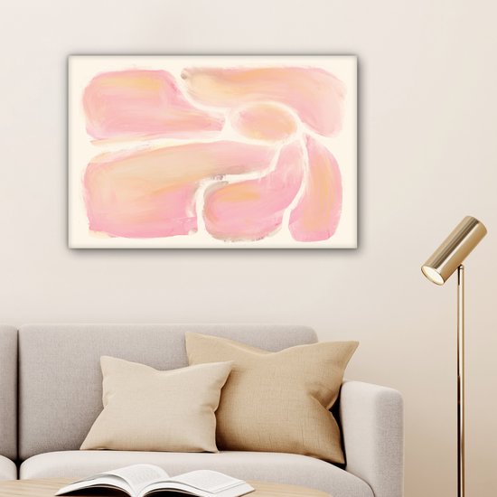 Tableau sur toile Fleurs - Rose - Nature - Boho - 180x120 cm - Décoration murale XXL