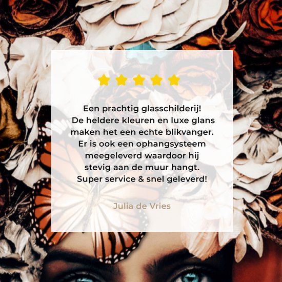 Peinture sur Verre - Fleurs - Papillon - Femmes - Foulard - 60x120 cm - Peintures sur Verre Peintures - Photo sur Glas