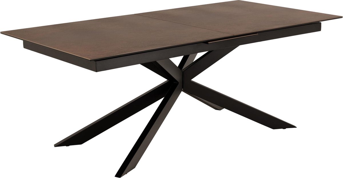 Giga Living Eettafel Jorvik - Uitschuifbaar Bruin Keramiek - 240x100x76cm