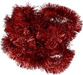 Kerstslinger - rood - glans - 270 x 7 cm - kunststof - folie/tinsel