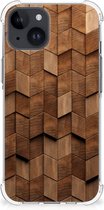 Coque de téléphone robuste adaptée aux cubes en bois pour iPhone 15 Plus