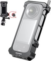Neewer® - Metal Photo Cage - Volledige Beschermende Case voor Insta360 X3 - Met Koudeschoenconnectors voor Mini LED-verlichting en Microfoon - Perfect voor Vlogging op YouTube/TikTok, CA010