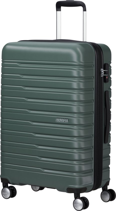 American Tourister Flashline 4 wielen Trolley 67 cm - Harde bagage - TSA slot - dark forest